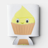Cute Cartoon Lemon Cupcake Blikjeskoeler (Achterkant)