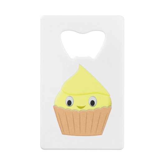 Cute Cartoon Lemon Cupcake Creditkaart Flessenopener (Achterkant)