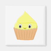 Cute Cartoon Lemon Cupcake Magneet (Voorkant)