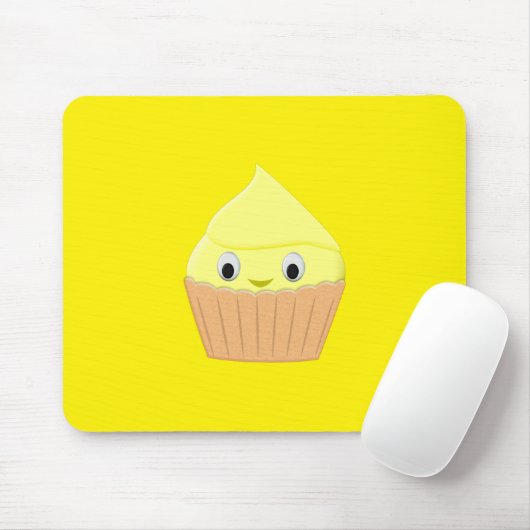 Cute Cartoon Lemon Cupcake Muismat (Met muis)
