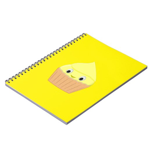 Cute Cartoon Lemon Cupcake Notitieboek (Linkerzijde)