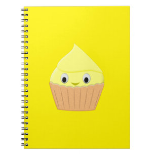 Cute Cartoon Lemon Cupcake Notitieboek