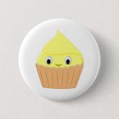 Cute Cartoon Lemon Cupcake Ronde Button 5,7 Cm (Voorkant)