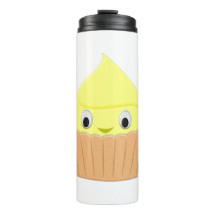 Cute Cartoon Lemon Cupcake Thermosbeker