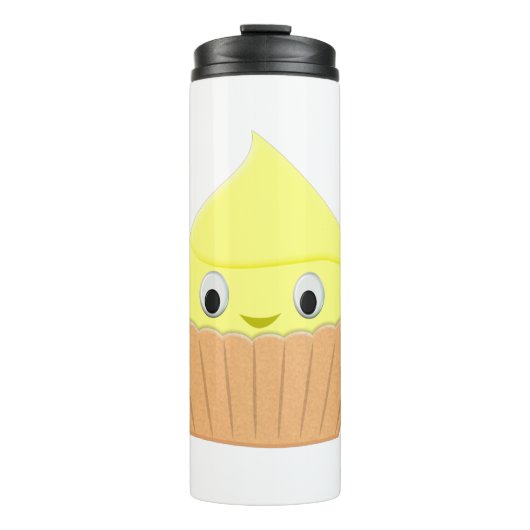 Cute Cartoon Lemon Cupcake Thermosbeker (Voorkant)