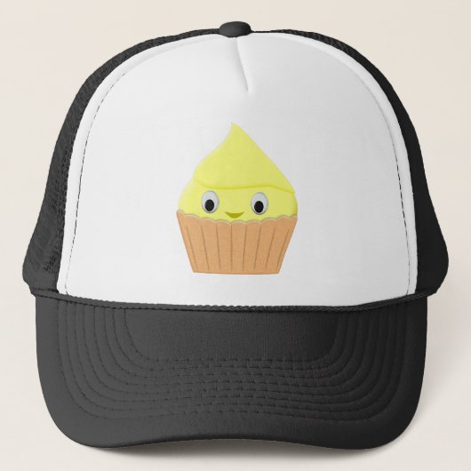 Cute Cartoon Lemon Cupcake Trucker Pet (Voorkant)