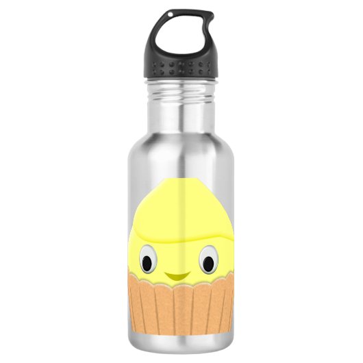 Cute Cartoon Lemon Cupcake Waterfles (Voorkant)