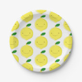 Cute Cartoon Lemon Pattern Papieren Bordje (Voorkant)