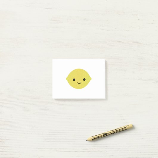 Cute Cartoon Lemon Post-it® Notes (Op bureau)