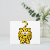 Cute Cartoon Leopard Briefkaart (Staand voorkant)