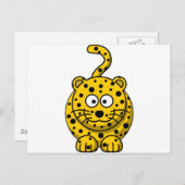 Cute Cartoon Leopard Briefkaart (Voorkant / Achterkant)