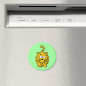 Cute Cartoon Leopard Magneet (Insitu (Vaatwasser))