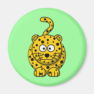 Cute Cartoon Leopard Magneet