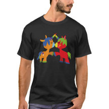 Cute Cartoon LGBTQIA Eenhoorns T-Shirt