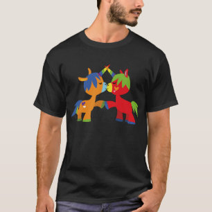 Cute Cartoon LGBTQIA Eenhoorns T-Shirt
