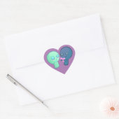 Cute cartoon-liefdessticker voor stelletjes hart sticker (Envelop)