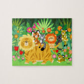 Cute Cartoon Liger en Friends Puzzle Legpuzzel (Horizontaal)