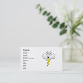 Cute Cartoon Lightning Cloud Visitekaartje (Staand voorkant)