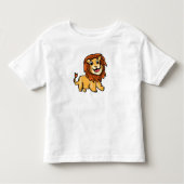 Cute Cartoon Lion Baby T-Shirt - Adorable Safari A (Voorkant)