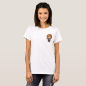 Cute Cartoon Lion Barber Mascot Holding Scissors T-shirt (Voorkant volledig)