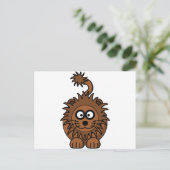 Cute Cartoon Lion Briefkaart (Staand voorkant)