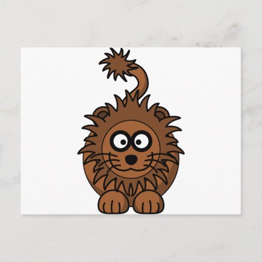 Cute Cartoon Lion Briefkaart (Voorkant)
