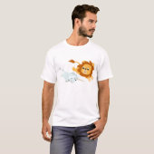 Cute Cartoon Lion en Unicorn kinderen T-shirt (Voorkant volledig)