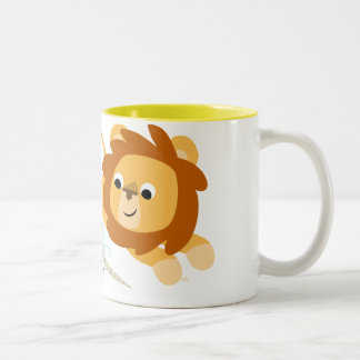 Cute Cartoon Lion en Unicorn mok