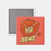 Cute cartoon lion magneet (Voorkant / Achterkant)
