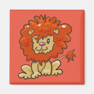 Cute cartoon lion magneet