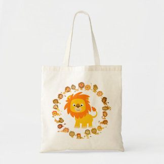 Cute Cartoon Lion Mandala Bag Tote Bag