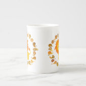 Cute Cartoon Lion Mandala Bone China Mok (Voorkant)