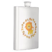 Cute Cartoon Lion Mandala Classic Flask Heupfles (Rechts)