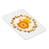 Cute Cartoon Lion Mandala Flexible Magnet Magneet (Rechterzijde)