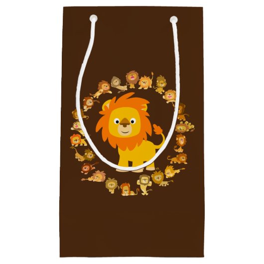 Cute Cartoon Lion Mandala Gift Bag Klein Cadeauzakje (Voorkant)