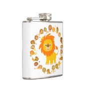 Cute Cartoon Lion Mandala Hip Flask Heupfles (Rechts)