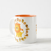 Cute Cartoon Lion Mandala Mok (Voorkant links)