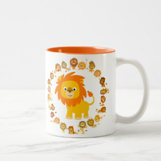 Cute Cartoon Lion Mandala Mok