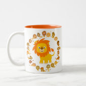 Cute Cartoon Lion Mandala Mok (Links)
