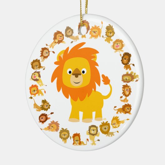 Cute Cartoon Lion Mandala Ornament (Links)