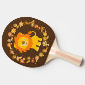 Cute Cartoon Lion Mandala Ping Pong Paddle Tafeltennisbatje (Zijkant)