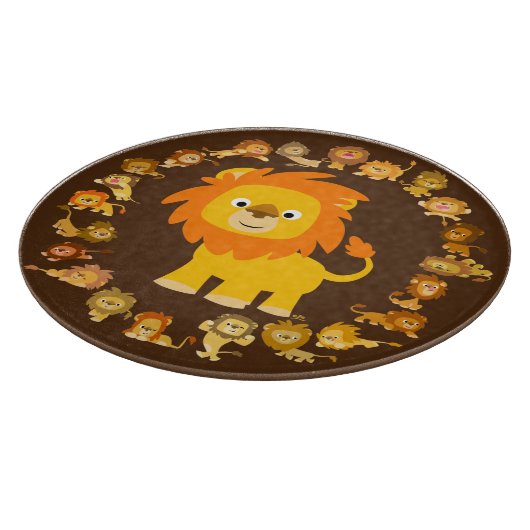 Cute Cartoon Lion Mandala snijraad Snijplank (Hoek)