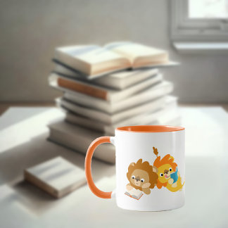 Cute Cartoon Lion Readers Mok