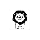 Cute Cartoon Lion Rubberstempel (Afrduk)