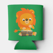 Cute Cartoon Lion Spelen Bongos Koelbox Blikjeskoeler (Achterkant)