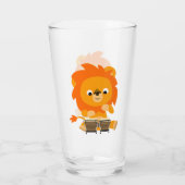 Cute Cartoon Lion Spelen Bongos Tumbler (Achterkant)