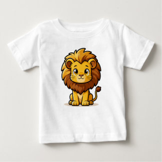 Cute Cartoon Lion with Big Mane