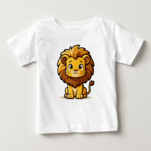 Cute Cartoon Lion with Big Mane (Voorkant)