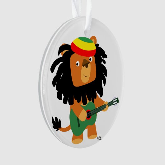 Cute Cartoon Lion Zion AcrylOrnament Ornament (voorkant)