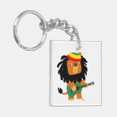 Cute Cartoon Lion Zion AcrylSleutelhanger Sleutelhanger (Voorkant Links)